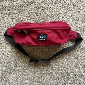 VTG JANDD Mountaineering Burgundy Red Waist Fanny Pack Hip Bag Santa Barbara CA